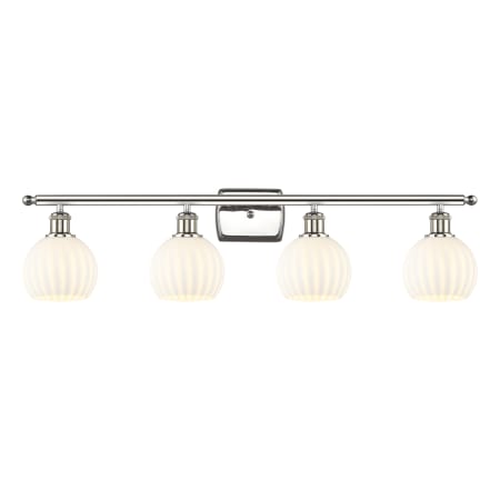 A large image of the Innovations Lighting 516-4W-9-36-White Venetian-Bathroom Vanity Light Alternate Image