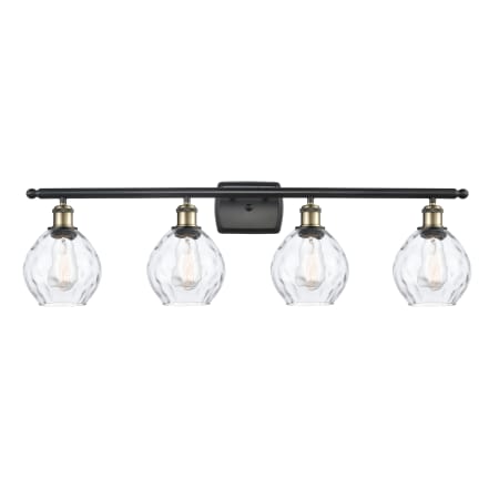 A large image of the Innovations Lighting 516-4W Small Waverly Black Antique Brass / Clear