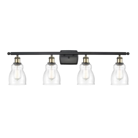 A large image of the Innovations Lighting 516-4W Ellery Black Antique Brass / Seedy