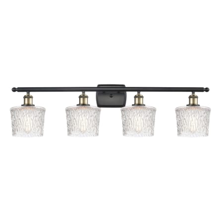 A large image of the Innovations Lighting 516-4W Niagra Black Antique Brass / Clear