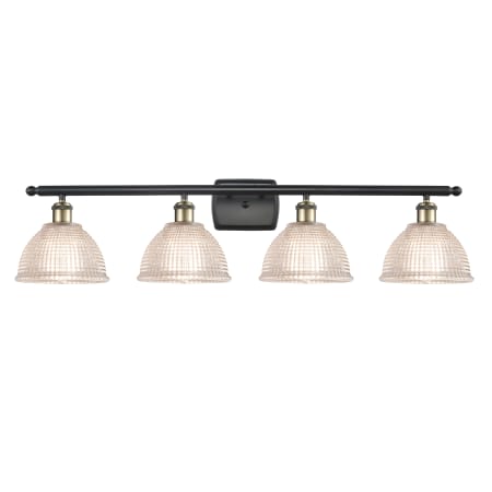 A large image of the Innovations Lighting 516-4W Arietta Black Antique Brass / Clear