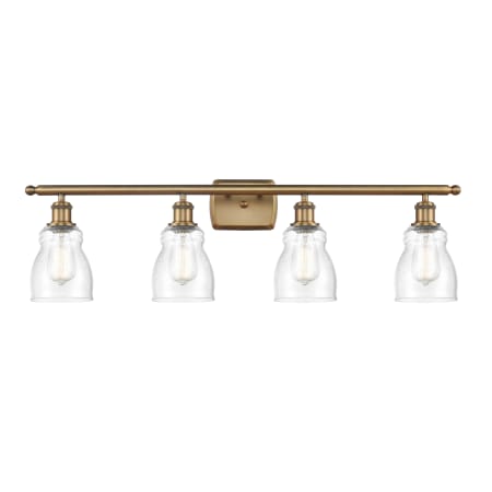 A large image of the Innovations Lighting 516-4W Ellery Brushed Brass / Seedy