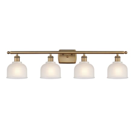 A large image of the Innovations Lighting 516-4W Dayton Brushed Brass / White