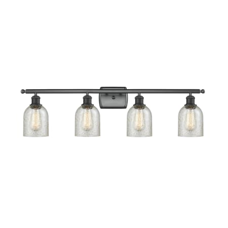 A large image of the Innovations Lighting 516-4W Caledonia Matte Black / Mica