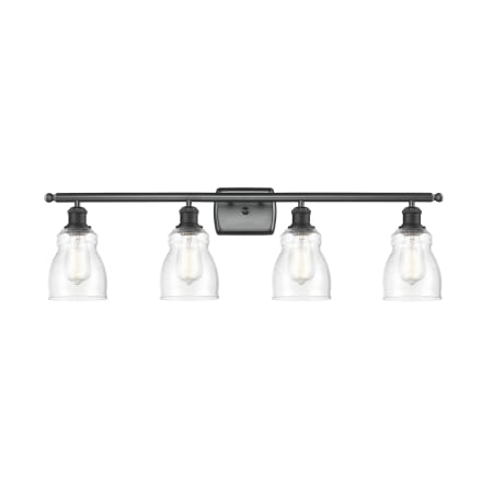 A large image of the Innovations Lighting 516-4W Ellery Matte Black / Seedy