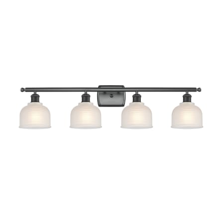 A large image of the Innovations Lighting 516-4W Dayton Matte Black / White