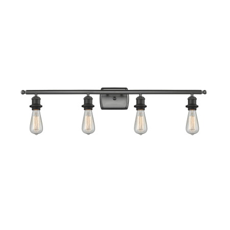 A large image of the Innovations Lighting 516-4W Bare Bulb Oiled Rubbed Bronze
