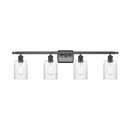 A large image of the Innovations Lighting 516-4W Hadley Oil Rubbed Bronze / Clear