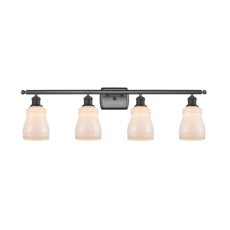 A large image of the Innovations Lighting 516-4W Ellery Oil Rubbed Bronze / White