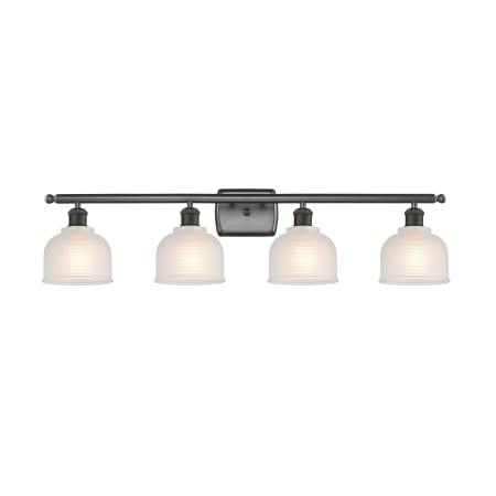 A large image of the Innovations Lighting 516-4W Dayton Oil Rubbed Bronze / White