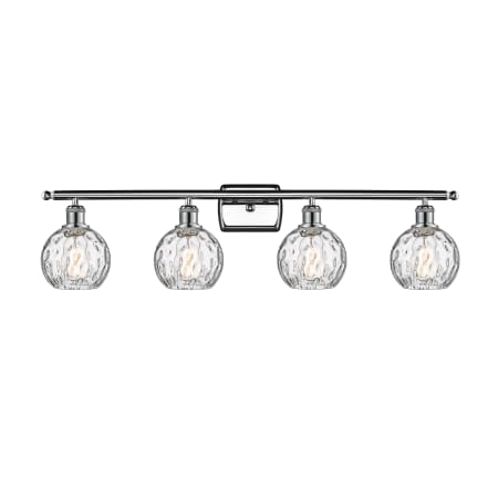 A large image of the Innovations Lighting 516-4W-9-36 Athens Vanity Polished Chrome / Clear Water Glass