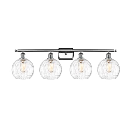 A large image of the Innovations Lighting 516-4W-11-36 Athens Vanity Polished Chrome / Clear Water Glass