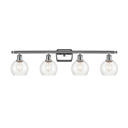 A large image of the Innovations Lighting 516-4W-9-36 Athens Vanity Polished Chrome / Clear