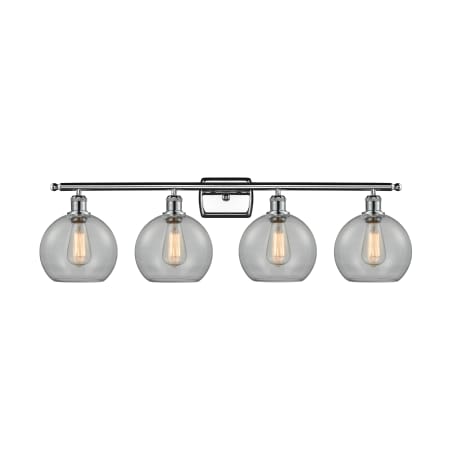 A large image of the Innovations Lighting 516-4W-11-36 Athens Vanity Polished Chrome / Clear