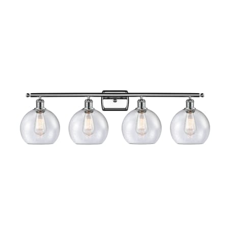 A large image of the Innovations Lighting 516-4W-11-36 Athens Vanity Polished Chrome / Seedy