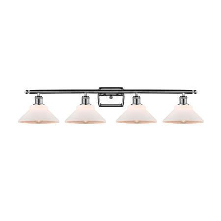 A large image of the Innovations Lighting 516-4W Orwell Polished Chrome / Matte White