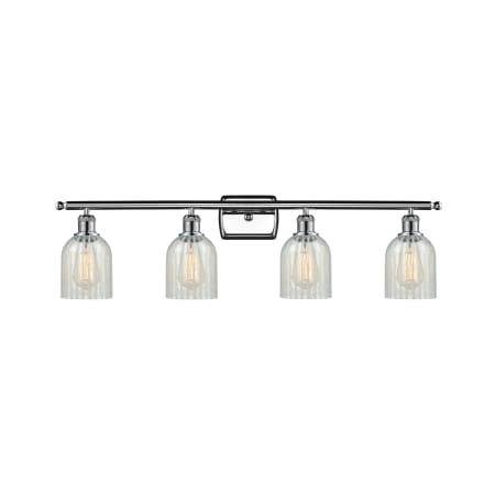 A large image of the Innovations Lighting 516-4W Caledonia Polished Chrome / Mouchette