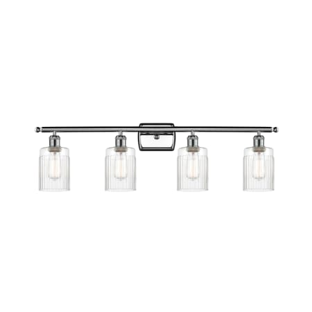 A large image of the Innovations Lighting 516-4W Hadley Polished Chrome / Clear