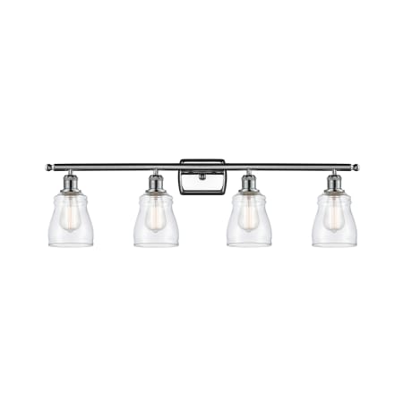 A large image of the Innovations Lighting 516-4W Ellery Polished Chrome / Clear