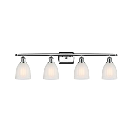 A large image of the Innovations Lighting 516-4W Brookfield Polished Chrome / White