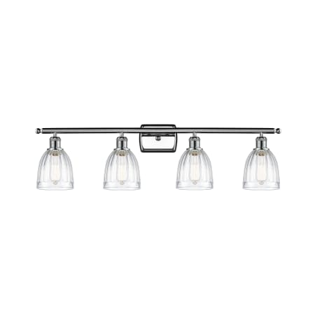 A large image of the Innovations Lighting 516-4W Brookfield Polished Chrome / Clear