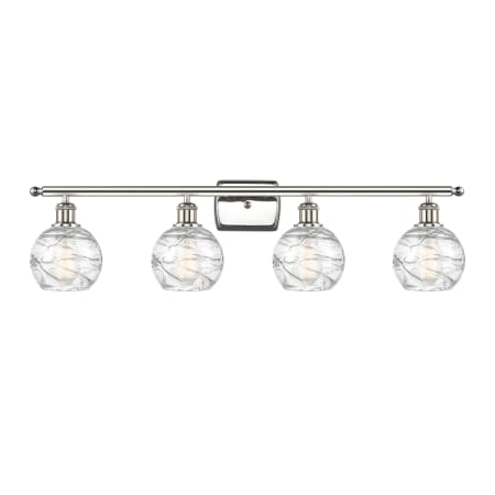 A large image of the Innovations Lighting 516-4W Small Deco Swirl Polished Nickel / Clear