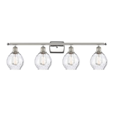 A large image of the Innovations Lighting 516-4W Small Waverly Polished Nickel / Clear