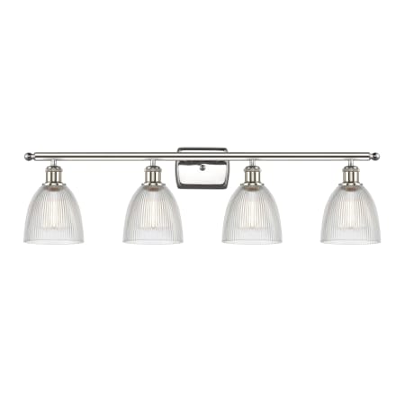 A large image of the Innovations Lighting 516-4W Castile Polished Nickel / Clear