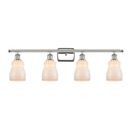 A large image of the Innovations Lighting 516-4W Ellery Polished Nickel / White