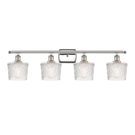 A large image of the Innovations Lighting 516-4W Niagra Polished Nickel / Clear