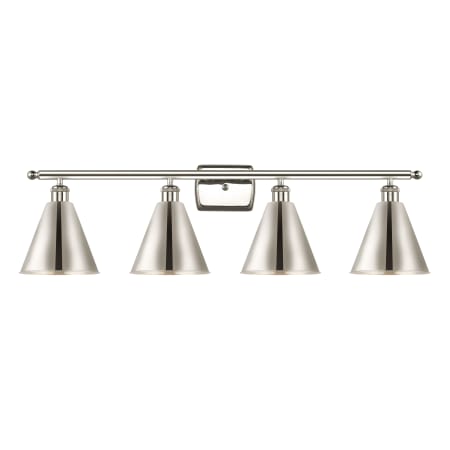 A large image of the Innovations Lighting 516-4W-12-38 Ballston Vanity Polished Nickel