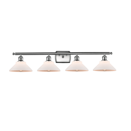 A large image of the Innovations Lighting 516-4W Orwell Brushed Satin Nickel / Matte White