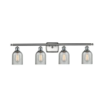 A large image of the Innovations Lighting 516-4W Caledonia Brushed Satin Nickel / Charcoal