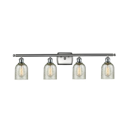 A large image of the Innovations Lighting 516-4W Caledonia Brushed Satin Nickel / Mica