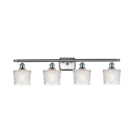 A large image of the Innovations Lighting 516-4W Niagra Brushed Satin Nickel / Clear