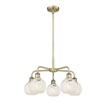 A large image of the Innovations Lighting 516-5C-14-24-White Mouchette-Indoor Chandelier Alternate Image