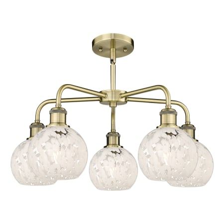 A large image of the Innovations Lighting 516-5C-14-24-White Mouchette-Indoor Chandelier Alternate Image