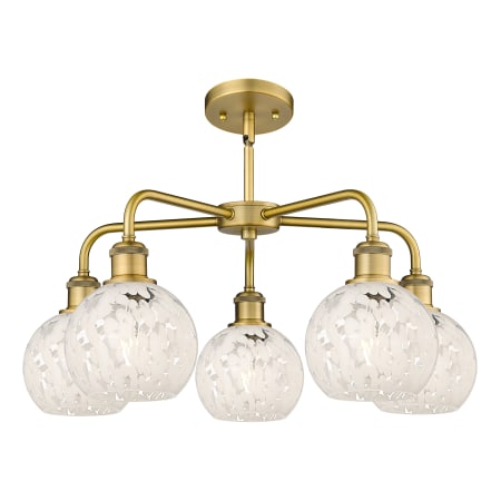 A large image of the Innovations Lighting 516-5C-14-24-White Mouchette-Indoor Chandelier Alternate Image