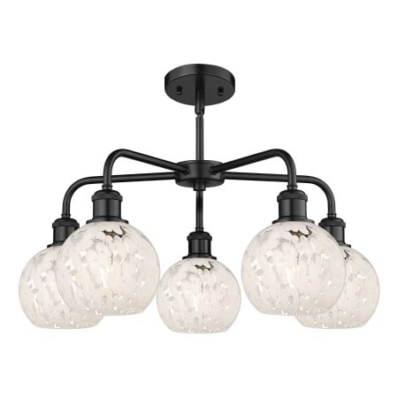 A large image of the Innovations Lighting 516-5C-14-24-White Mouchette-Indoor Chandelier Alternate Image