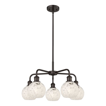 A large image of the Innovations Lighting 516-5C-14-24-White Mouchette-Indoor Chandelier Alternate Image