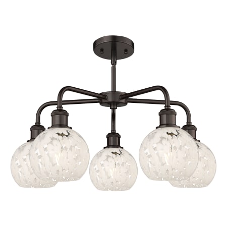 A large image of the Innovations Lighting 516-5C-14-24-White Mouchette-Indoor Chandelier Alternate Image