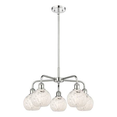 A large image of the Innovations Lighting 516-5C-14-24-White Mouchette-Indoor Chandelier Alternate Image