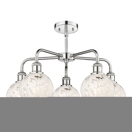 A large image of the Innovations Lighting 516-5C-14-24-White Mouchette-Indoor Chandelier Alternate Image