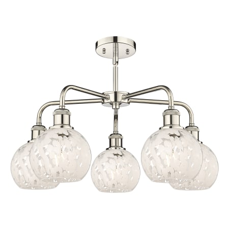 A large image of the Innovations Lighting 516-5C-14-24-White Mouchette-Indoor Chandelier Alternate Image