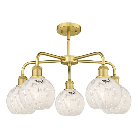 A large image of the Innovations Lighting 516-5C-14-24-White Mouchette-Indoor Chandelier Alternate Image