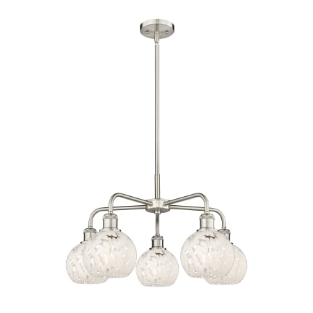 A large image of the Innovations Lighting 516-5C-14-24-White Mouchette-Indoor Chandelier Alternate Image