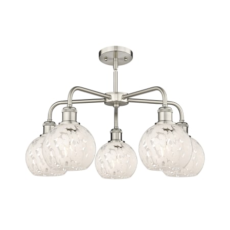 A large image of the Innovations Lighting 516-5C-14-24-White Mouchette-Indoor Chandelier Alternate Image