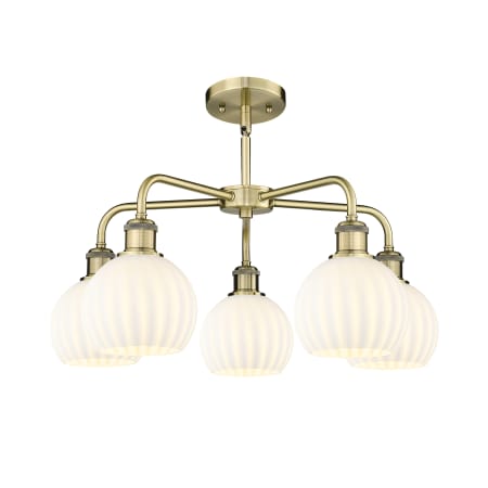 A large image of the Innovations Lighting 516-5C-14-24-White Venetian-Indoor Chandelier Alternate Image