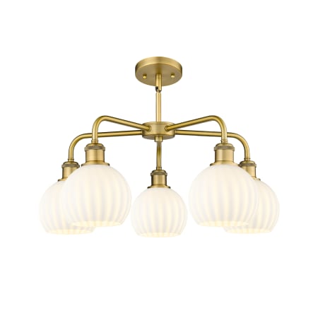 A large image of the Innovations Lighting 516-5C-14-24-White Venetian-Indoor Chandelier Alternate Image