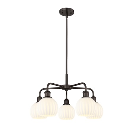 A large image of the Innovations Lighting 516-5C-14-24-White Venetian-Indoor Chandelier Alternate Image